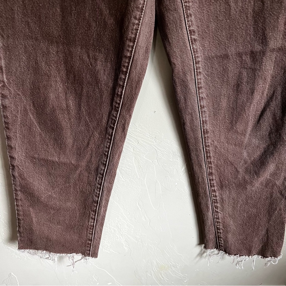 Pacsun High Rise Straight Button Fly Raw Hem Rigid Denim Jeans‎ - Picture 4 of 11